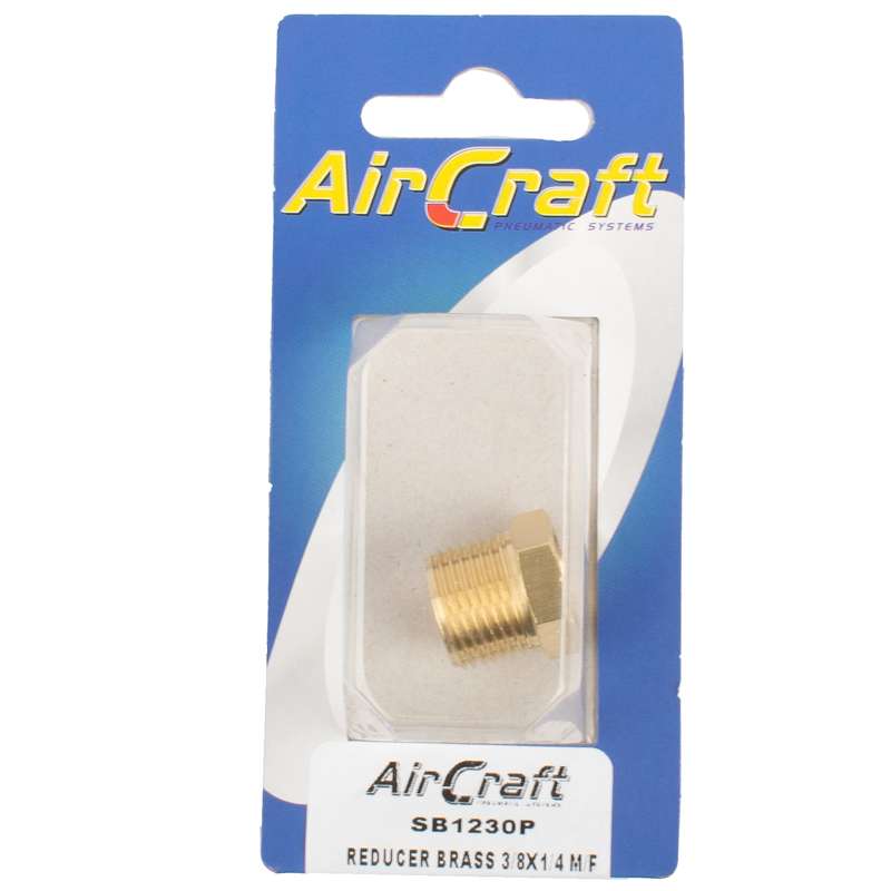 Aircraft Reducer Brass 3/8x1/4 M/f Conical 1pc Pack