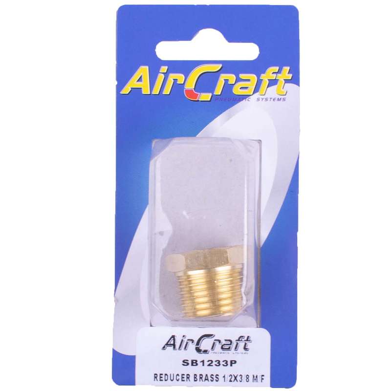 Aircraft Reducer Brass 1/2x3/8 M/f Conical 1pc Pack