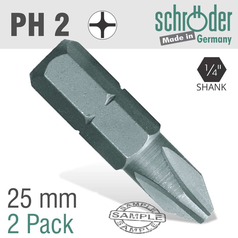 Schroder Phil.no.2x25mm Classic Bit 2cd