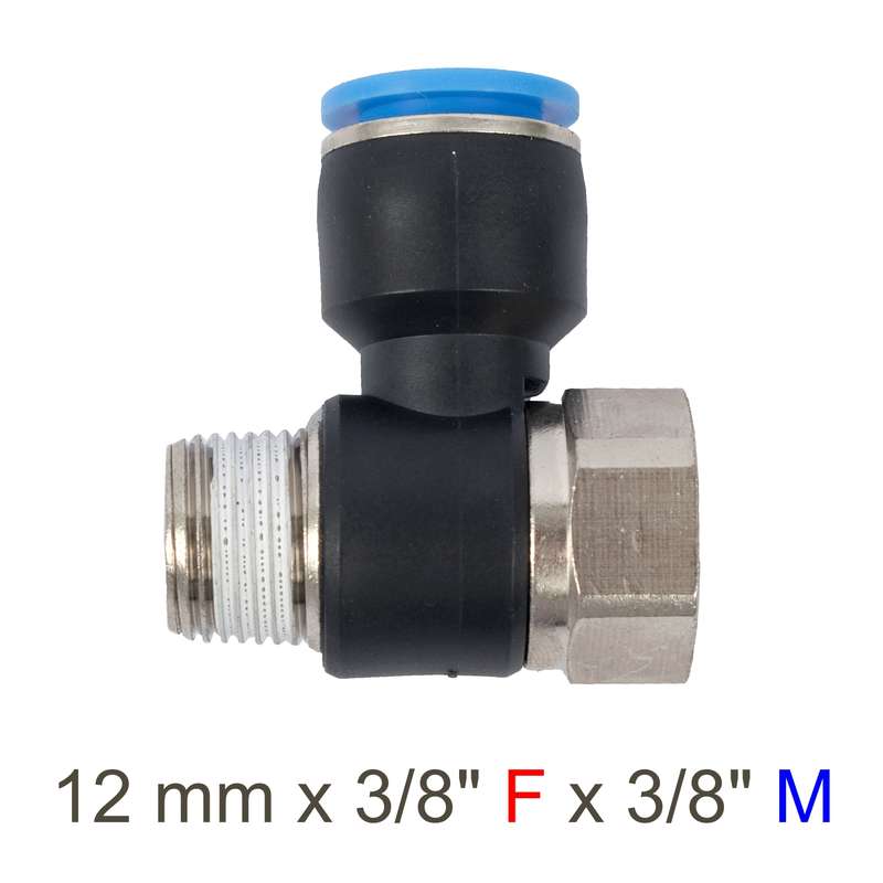 Aircraft Pu Hose Fitting Tee 12mm X 3/8\'f X 3/8\'m
