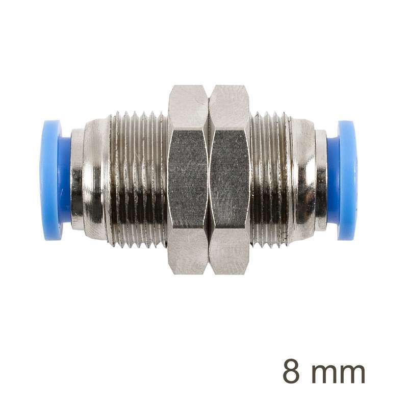 Aircraft Metal Bulkhead Str. Connector 8mm