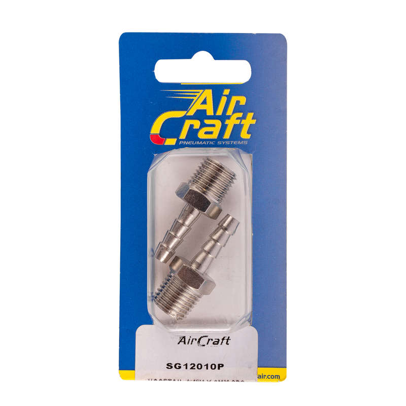 Aircraft Hosetail 1/4 Inch M X 6mm 2pc Pack