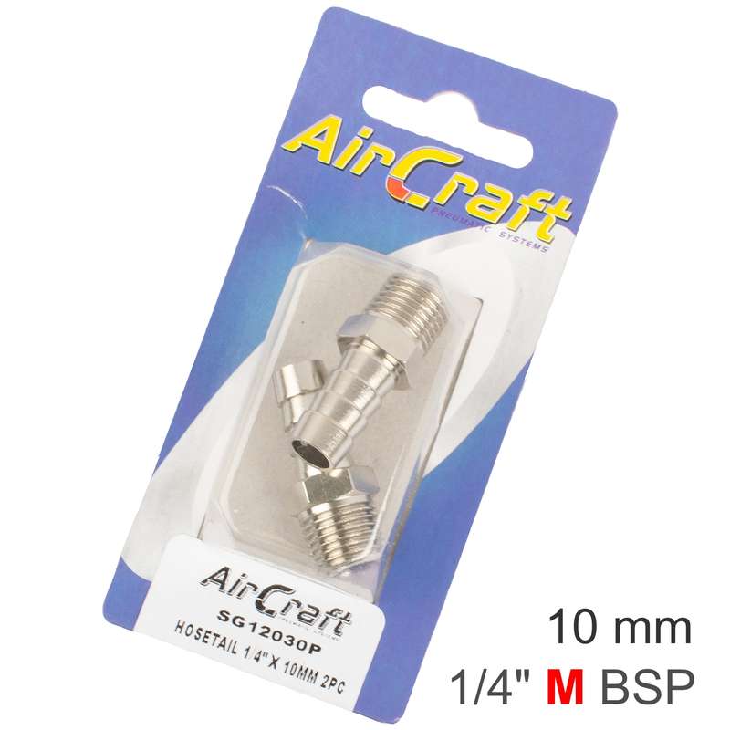 Aircraft Hosetail 1/4\' X 10mm 2pc Pack