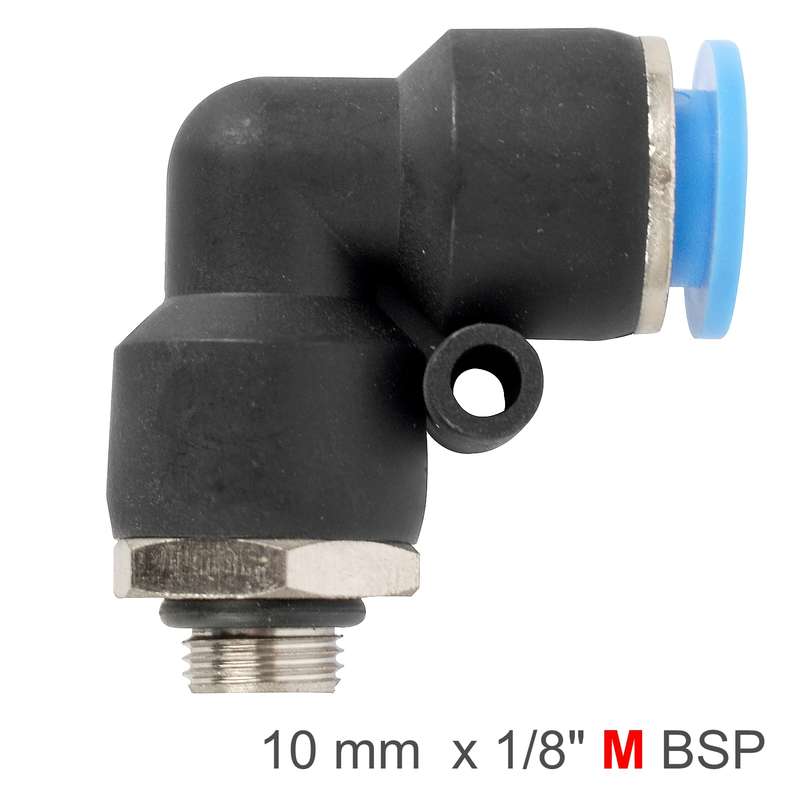Aircraft Elbow W/o-ring 10mm-1/8 M Pu Hose Fitting