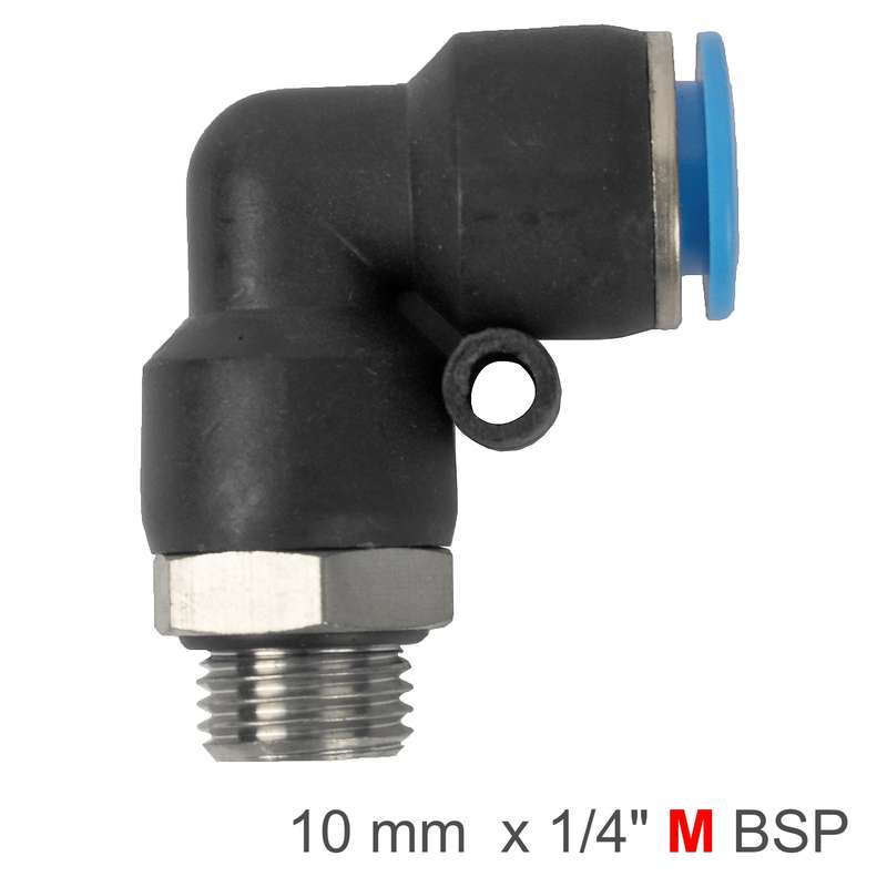 Aircraft Pu Hose Fitting Elbow W/o-ring 10mm-1/4 M