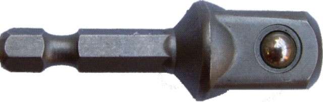 Tork Craft Socket Adaptor 1/4\'m Sq X 50mm 1/4\'m Hex Shank Carded