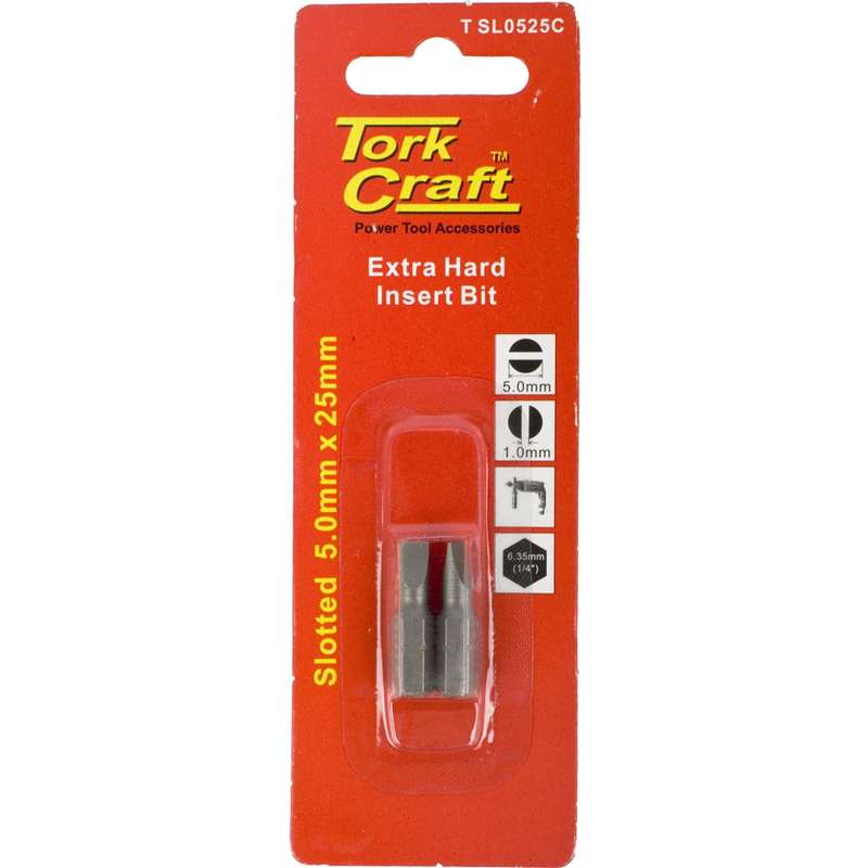 Tork Craft S/d Insert Bit 5mmx25mm 2/card