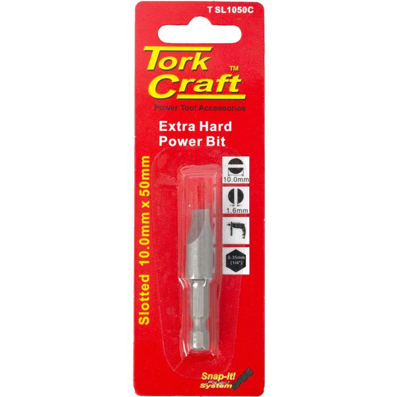 Tork Craft S/d Power Bit 10mmx50mm Slotted 1/cd