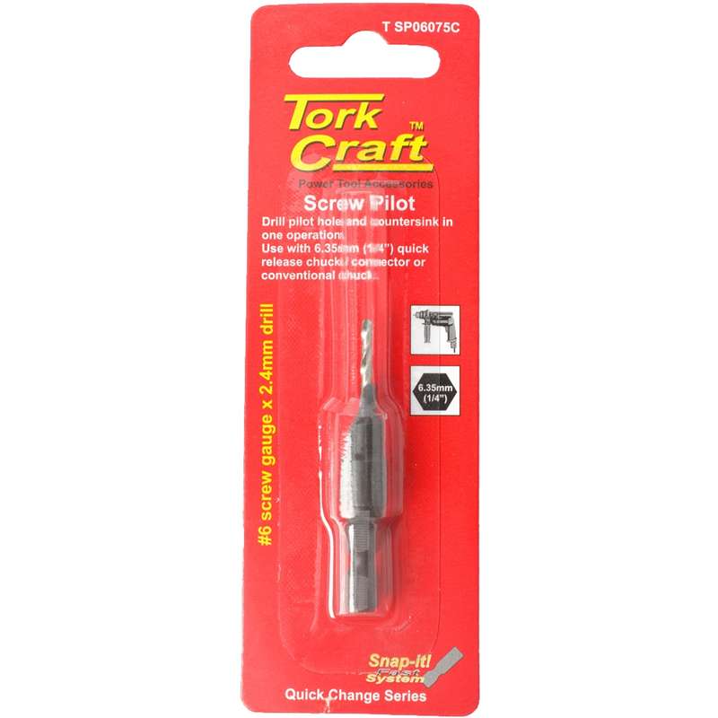 Tork Craft Screw Pilot No.6 X 75mm Carded