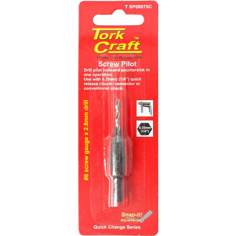 Tork Craft Screw Pilot No.8 X 75mm Carded