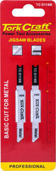 Tork Craft U-shank Jigsaw Blade 12tpi Metal 2mm 2pc