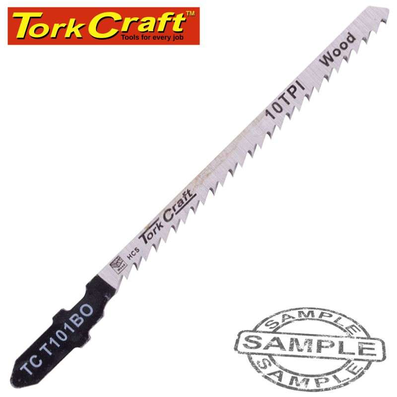 Tork Craft T-shank Jigsaw Blade Clean Cut Wood/laminat  2.5mm 10tpi 100mm 2pc