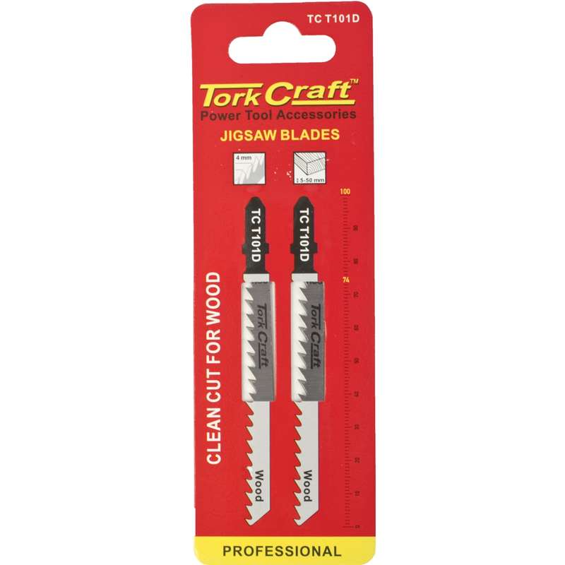 Tork Craft T-shank Jigsaw Blade For Wood 4mm 6tpi 100mm 2pc