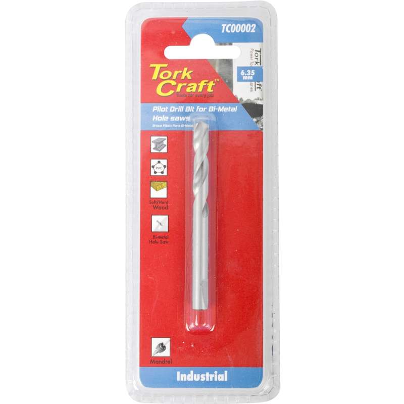 Tork Craft Standard Replacement Pilot Drill Bit For Mandrels Bi Metal Hole Saws