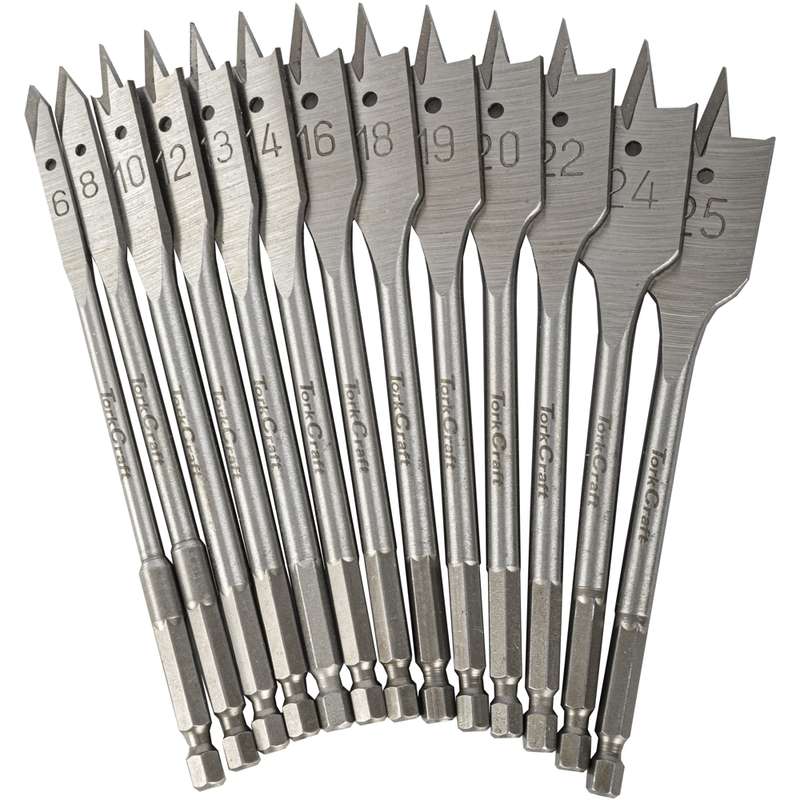 Tork Craft Spade Bit Set 13pce Double Blister