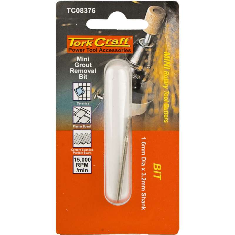 Tork Craft Mini Grout Removal Bit 1.6mm X 2.3mm