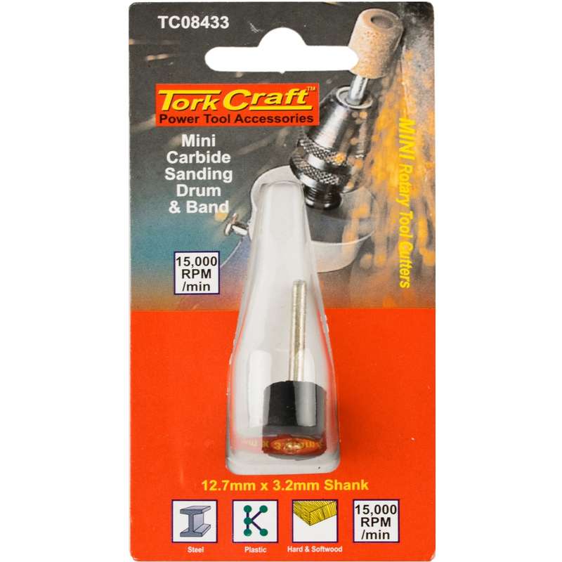 Tork Craft Mini Caride Sanding Drum And Band 12.7mm X 3.2mm Shank
