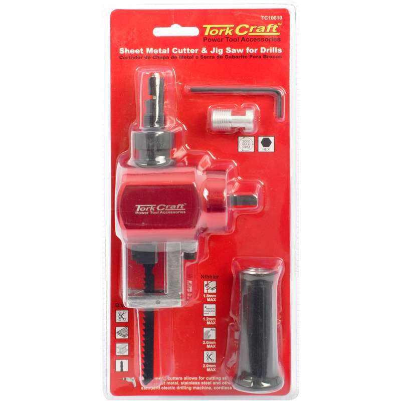 Tork Craft Nibbler Jig Saw Attachment For  Drills For Cutting Sheet Metals / Wood