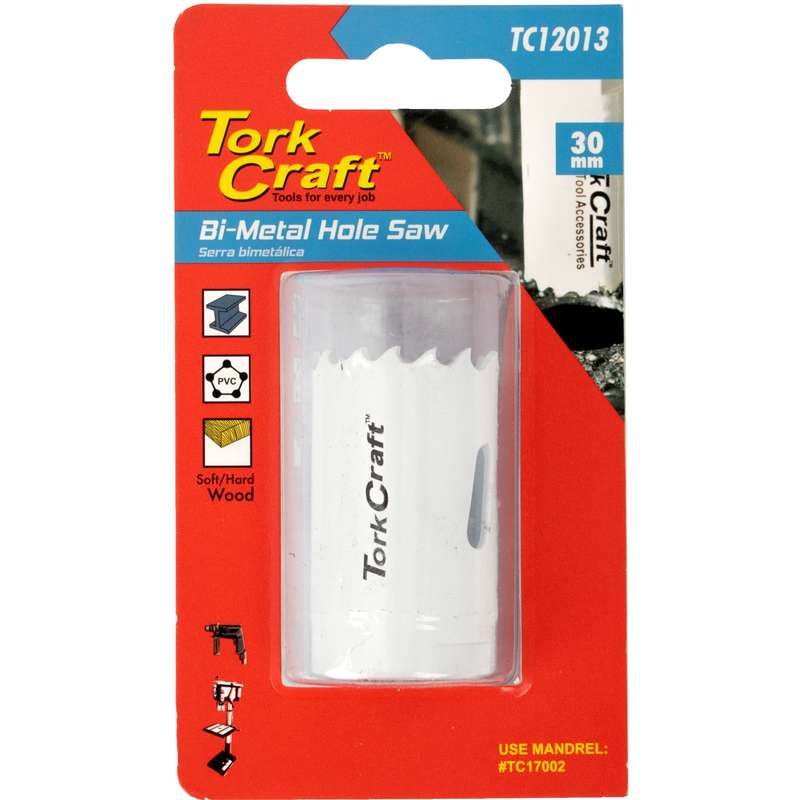 Tork Craft Hole Saw Bi-metal 30mm