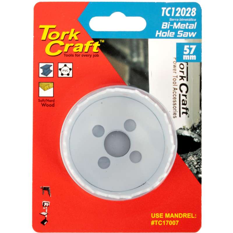 Tork Craft Hole Saw Bi-metal 57mm
