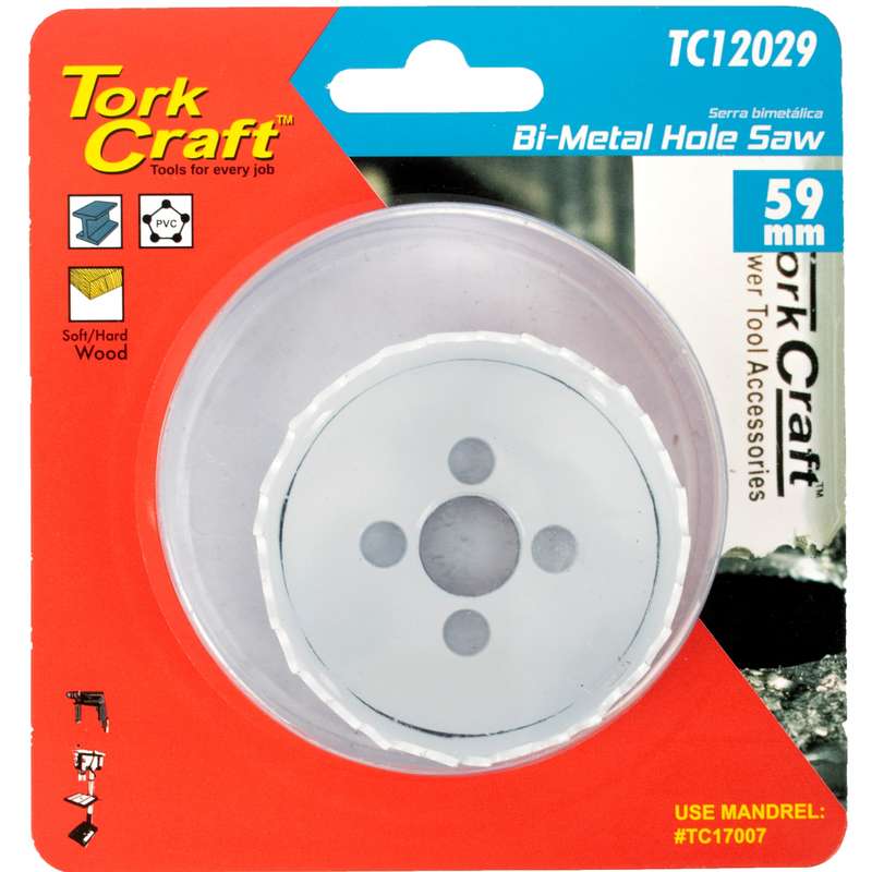 Tork Craft Hole Saw Bi-metal 59mm