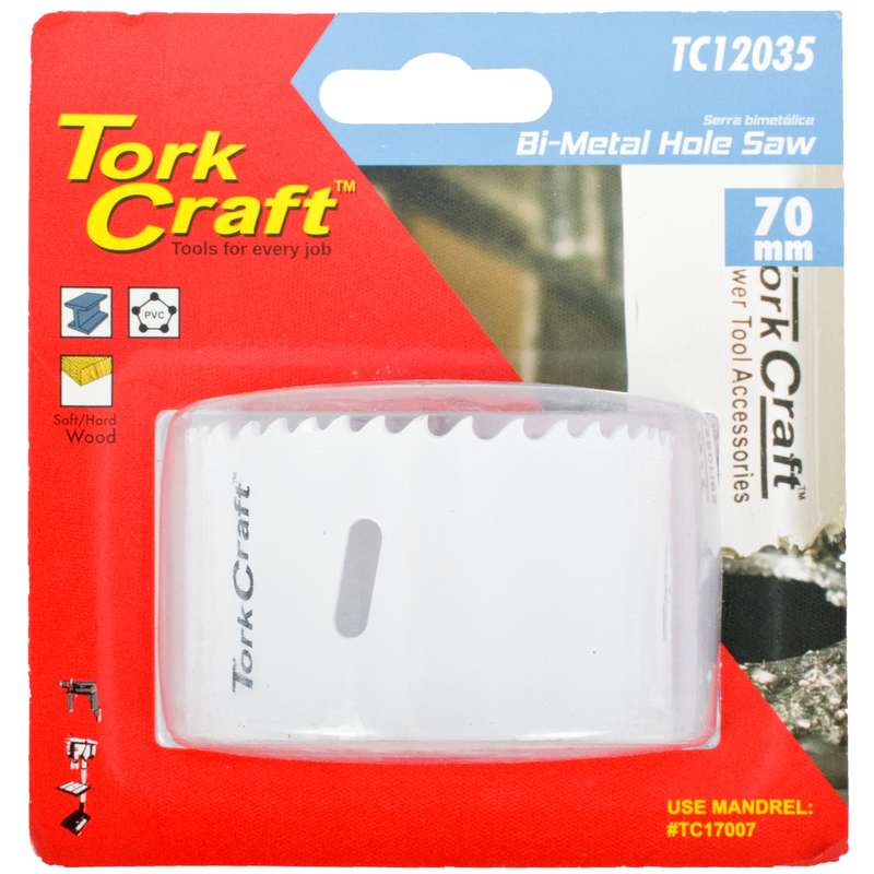 Tork Craft Hole Saw Bi-metal 70mm