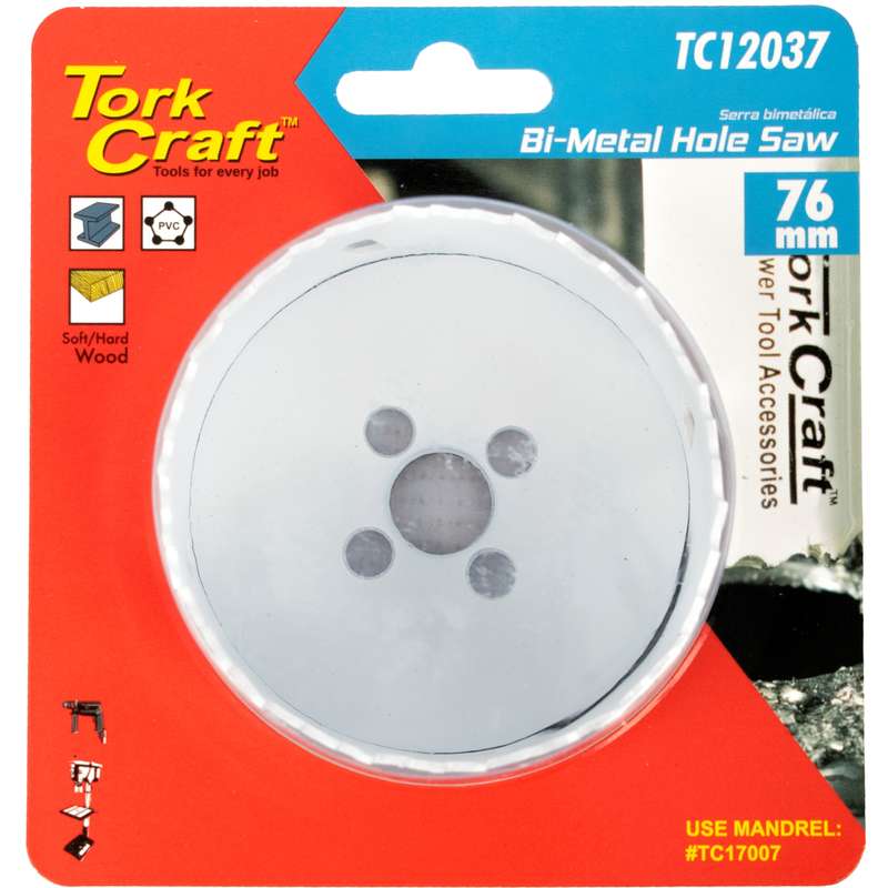 Tork Craft Hole Saw Bi-metal 76mm