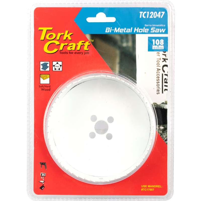 Tork Craft Hole Saw Bi-metal 108mm