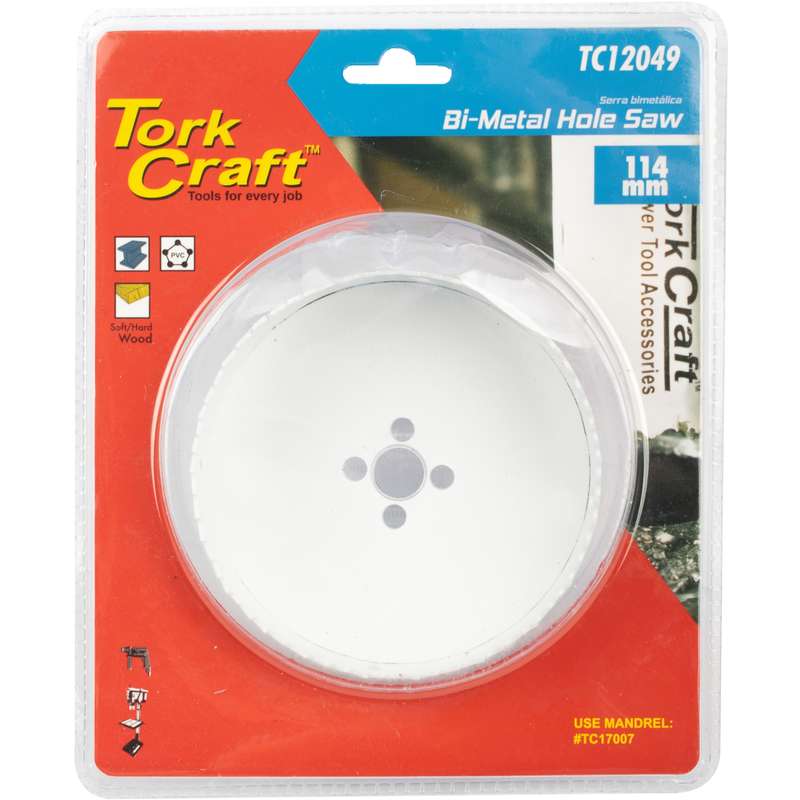 Tork Craft Hole Saw Bi-metal 114mm