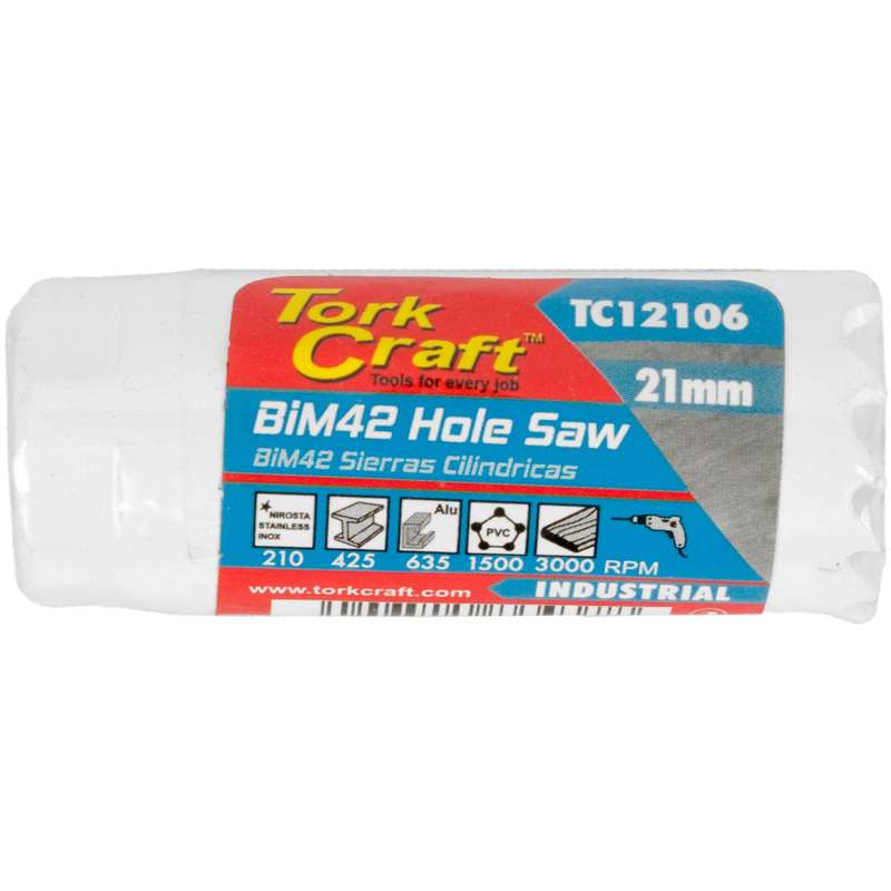 Tork Craft 21mm Bim42 Bi Metal Hole Saw