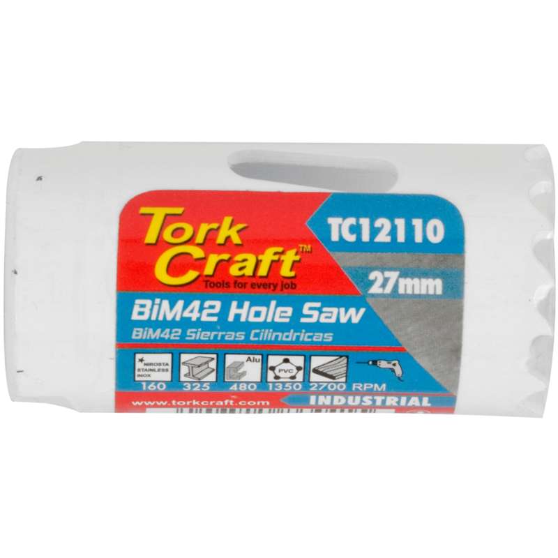 Tork Craft 27mm Bim42 Bi Metal Hole Saw