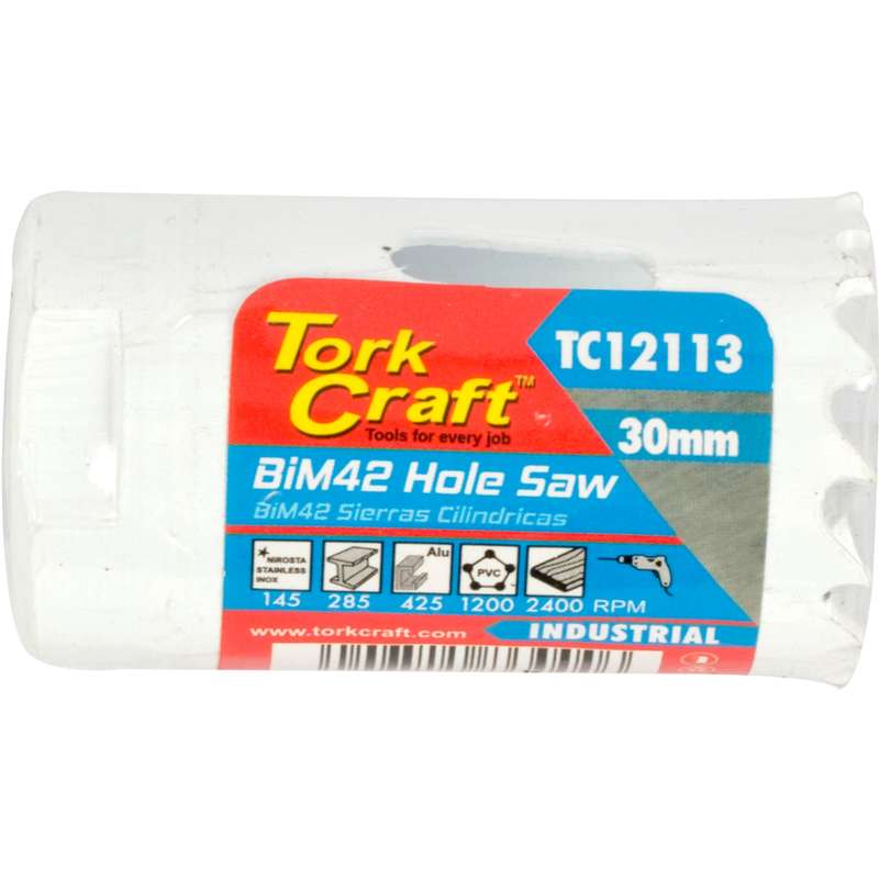 Tork Craft 30mm Bim42 Bi Metal Hole Saw
