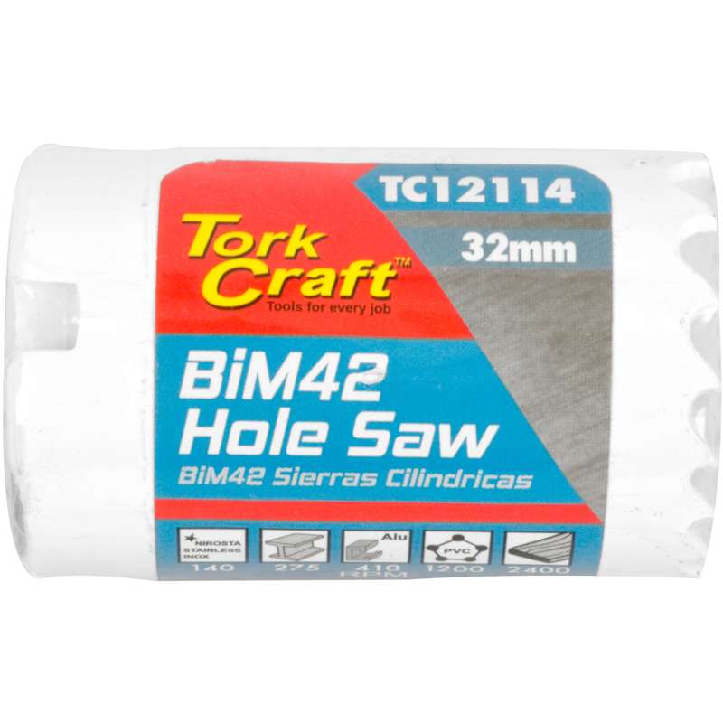 Tork Craft 32mm Bim42 Bi Metal Hole Saw