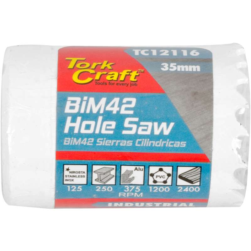 Tork Craft 35mm Bim42 Bi Metal Hole Saw