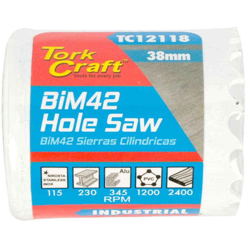 Tork Craft 38mm Bim42 Bi Metal Hole Saw
