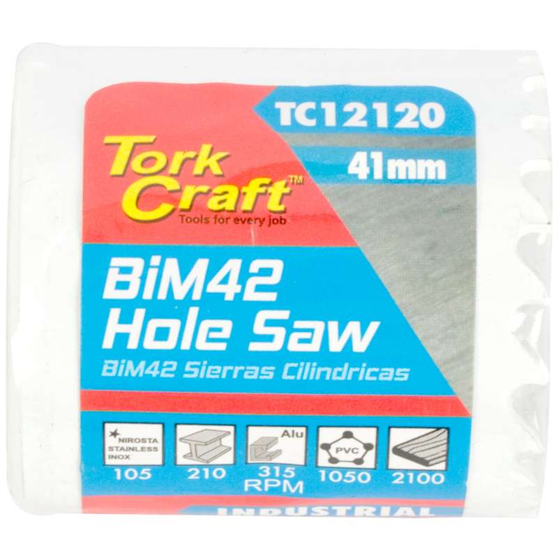 Tork Craft 41mm Bim42 Bi Metal Hole Saw