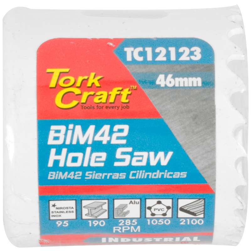 Tork Craft 46mm Bim42 Bi Metal Hole Saw