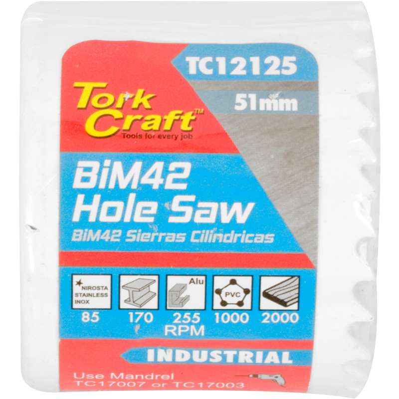 Tork Craft 51mm Bim42 Bi Metal Hole Saw