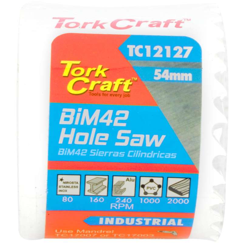 Tork Craft 54mm Bim42 Bi Metal Hole Saw