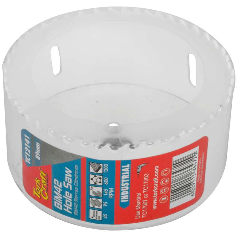 Tork Craft 89mm Bim42 Bi Metal Hole Saw