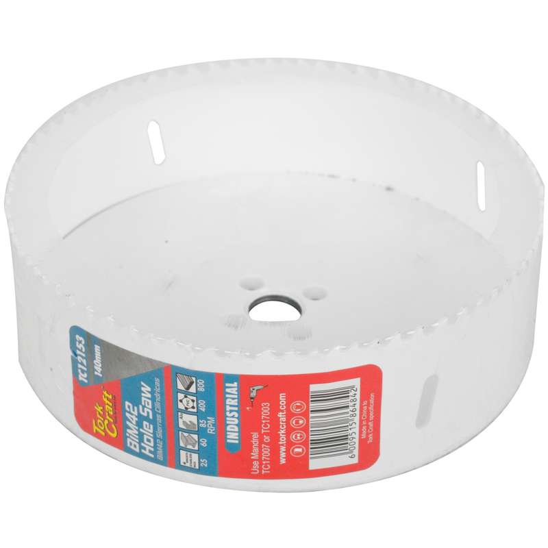 Tork Craft 140mm Bim42 Bi Metal Hole Saw