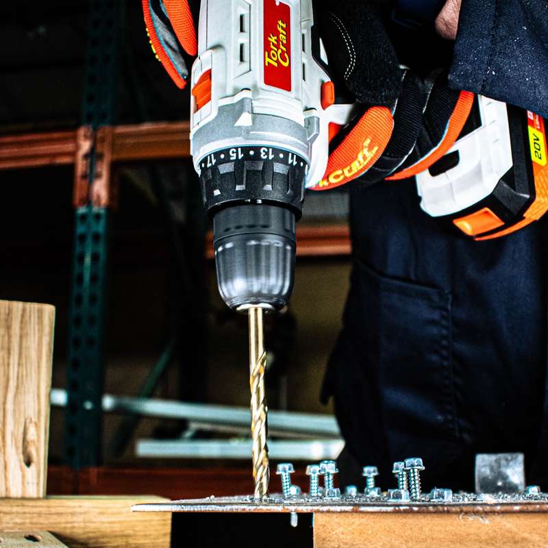 Tork Craft Drill Driver Dd10 20v 10mm 35nm 2.0 Ah Bat Std Charg 44 Pcs Acc