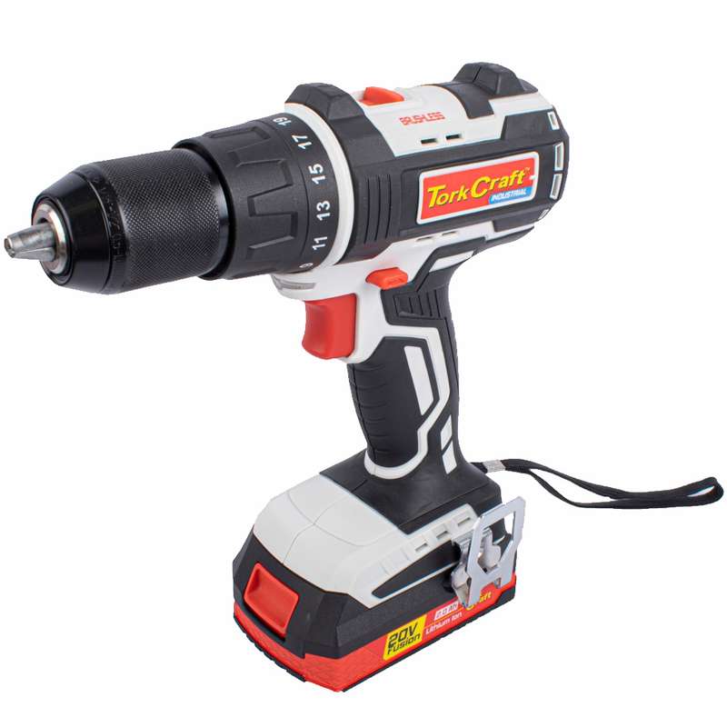 Tork Craft Imp. Drill  B/less Id13b 20v 13mm 0-1800rpm 50nm 2 X 2.0 Ah Bat Std Ch