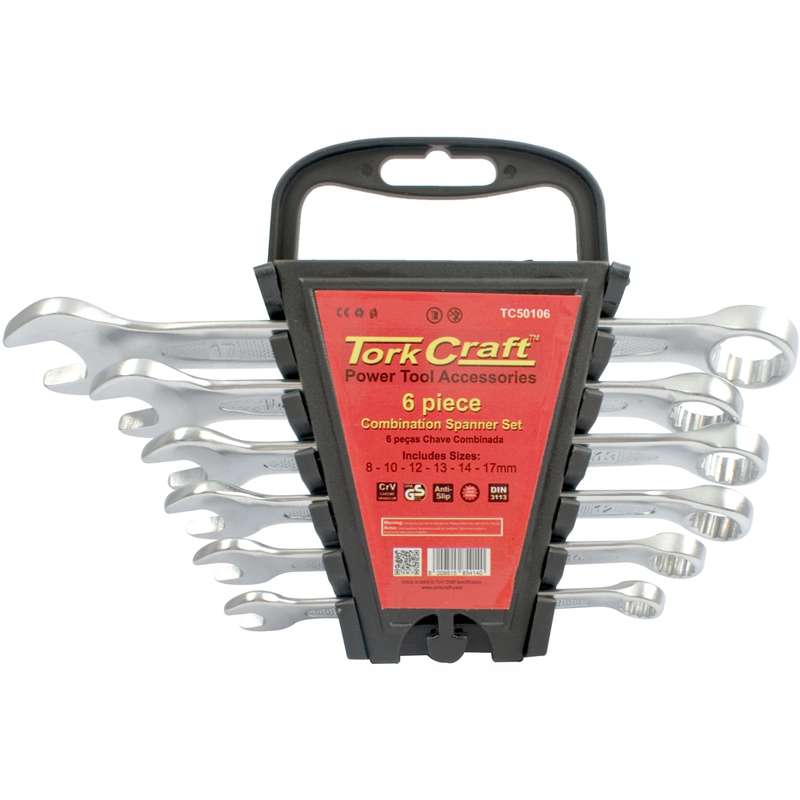 Tork Craft 6pcs Combination Spanner Set 8-10-12-13-14-17mm