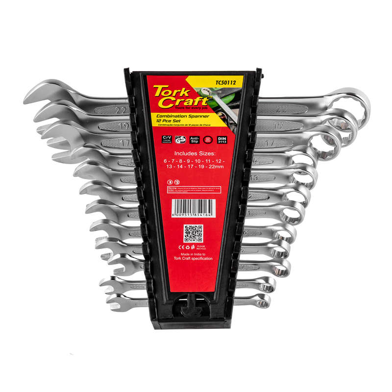 Tork Craft 12pcs Combination Spanner Set 6-7-8-9-10-11-12-13-14-17-19-22mm