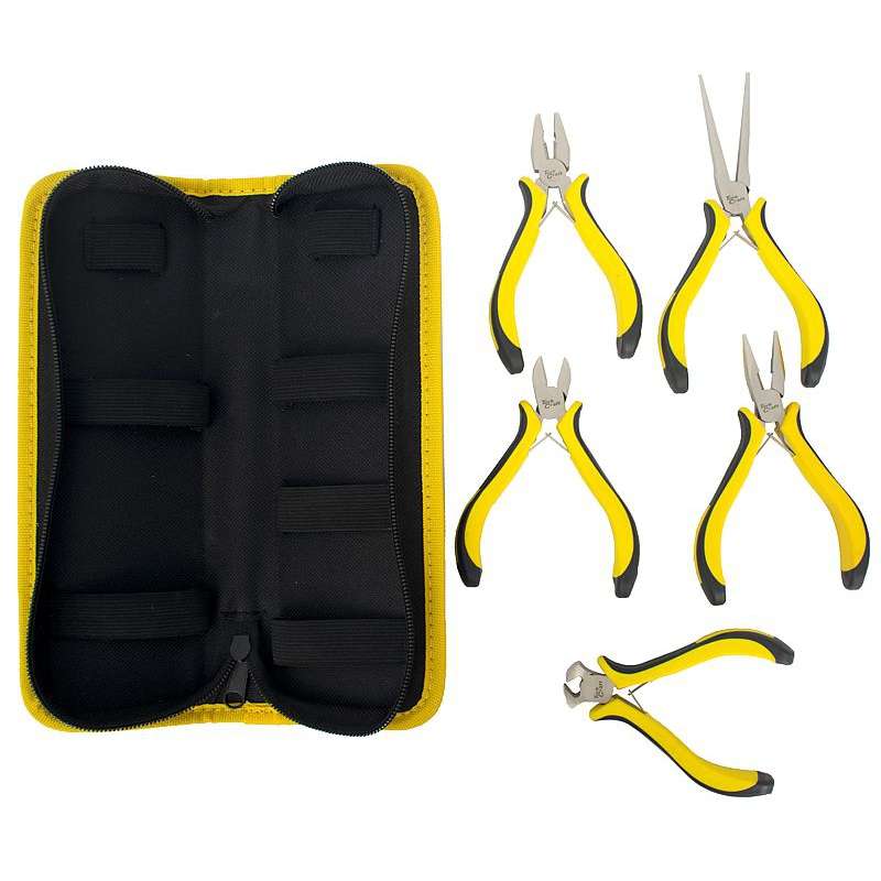 Tork Craft 5pc Mini Plier Set With Bag Micro