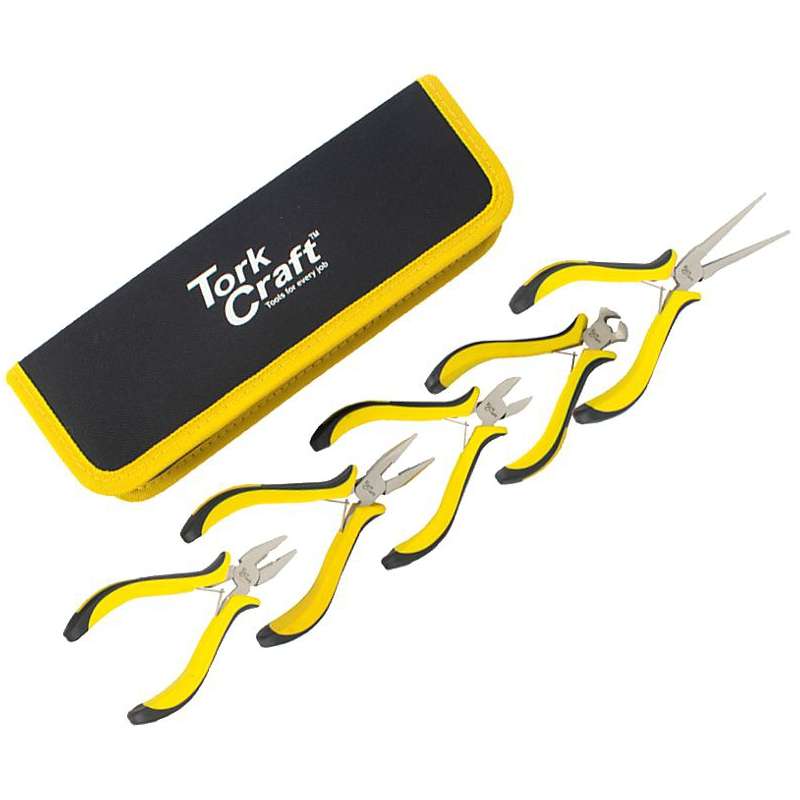 Tork Craft 5pc Mini Plier Set With Bag Micro