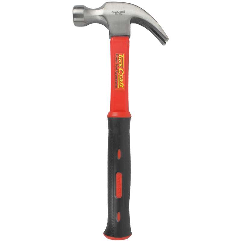 Tork Craft Hammer Claw 570g (20oz) Fibreglass Handle 295mm & Full Pol Head