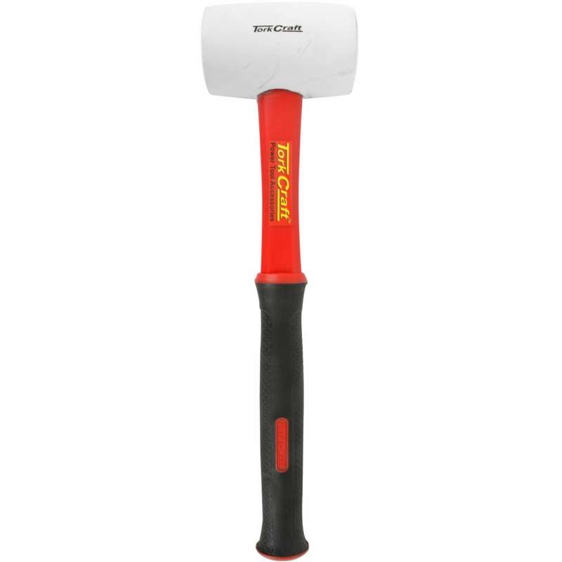 Tork Craft Hammer Rubber Mallet 450g (16oz) Fibreglass Handle White Non Marking