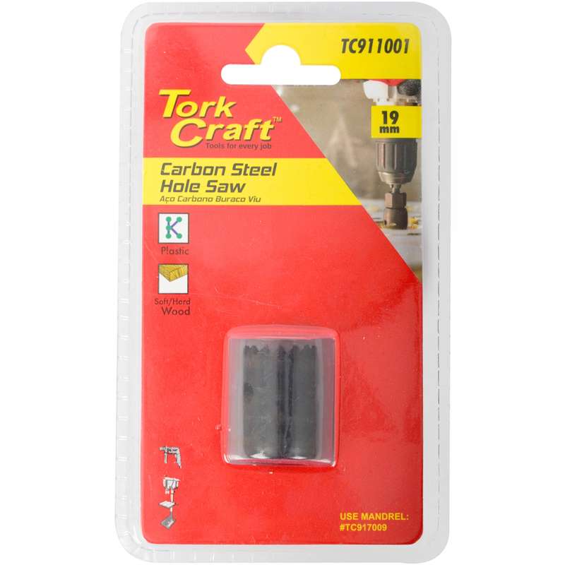Tork Craft Hole Saw Carbon Steel 19mm